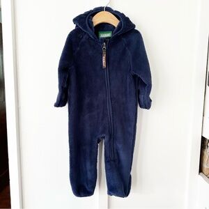 L.L. BEAN navy Hi-Pile Fleece Bunting